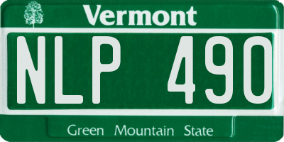 VT license plate NLP490
