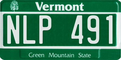 VT license plate NLP491