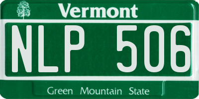 VT license plate NLP506
