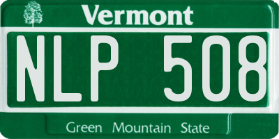 VT license plate NLP508
