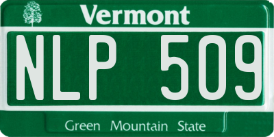 VT license plate NLP509