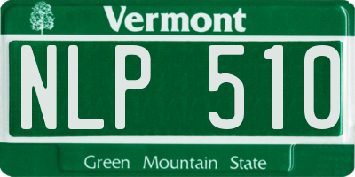 VT license plate NLP510
