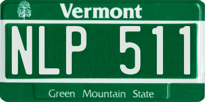 VT license plate NLP511