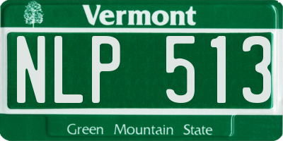 VT license plate NLP513