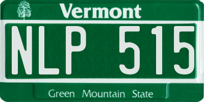 VT license plate NLP515