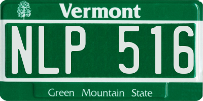 VT license plate NLP516