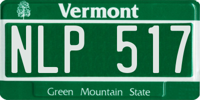 VT license plate NLP517
