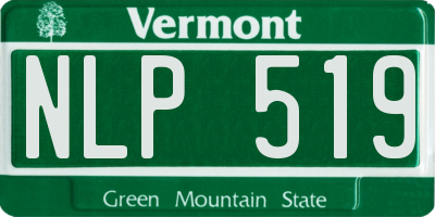 VT license plate NLP519