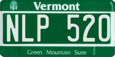 VT license plate NLP520