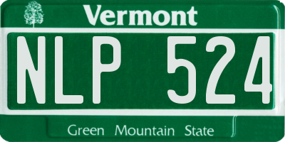 VT license plate NLP524