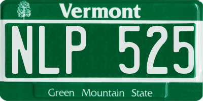 VT license plate NLP525