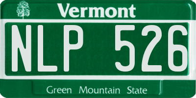 VT license plate NLP526