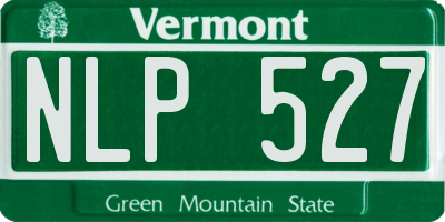 VT license plate NLP527