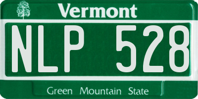 VT license plate NLP528