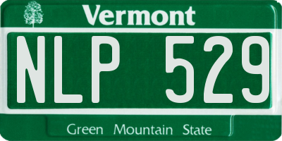VT license plate NLP529