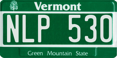 VT license plate NLP530