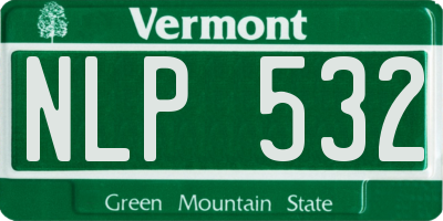 VT license plate NLP532