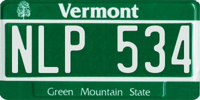VT license plate NLP534
