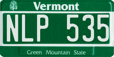 VT license plate NLP535