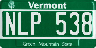 VT license plate NLP538