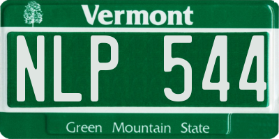 VT license plate NLP544