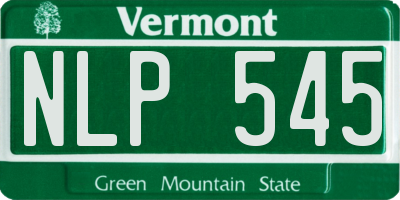 VT license plate NLP545