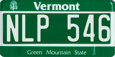 VT license plate NLP546