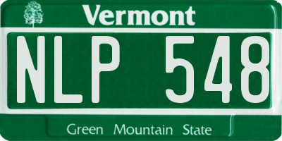 VT license plate NLP548