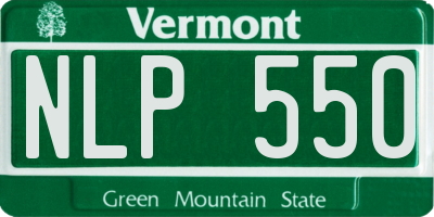 VT license plate NLP550