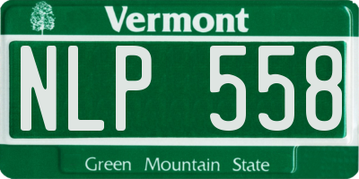 VT license plate NLP558