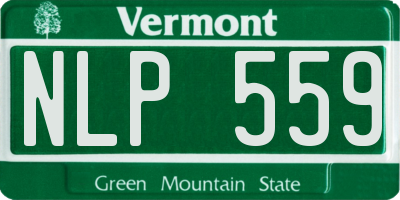 VT license plate NLP559