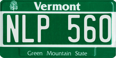 VT license plate NLP560