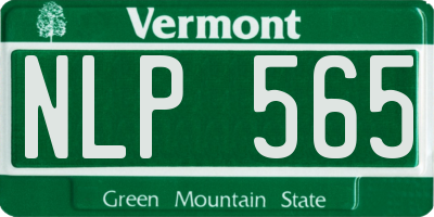 VT license plate NLP565