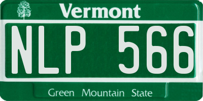 VT license plate NLP566