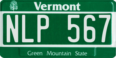 VT license plate NLP567