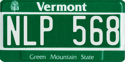 VT license plate NLP568