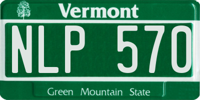 VT license plate NLP570