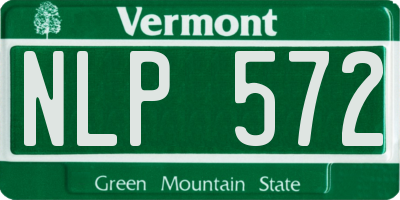 VT license plate NLP572