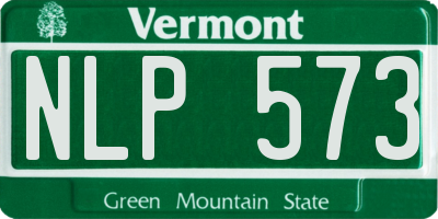 VT license plate NLP573