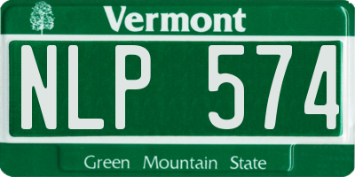 VT license plate NLP574