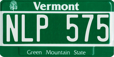 VT license plate NLP575