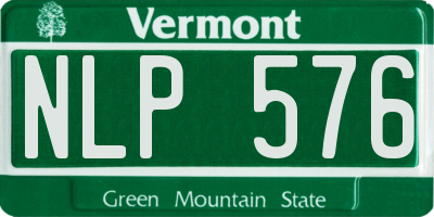 VT license plate NLP576