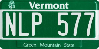 VT license plate NLP577