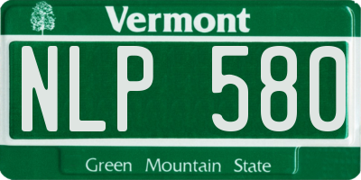 VT license plate NLP580