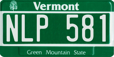 VT license plate NLP581