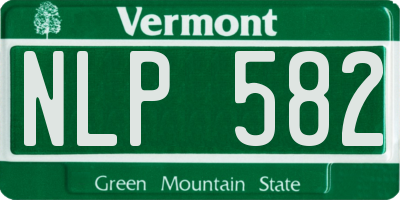 VT license plate NLP582