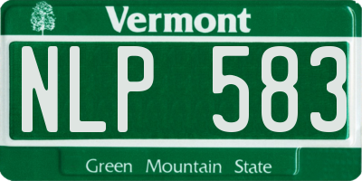 VT license plate NLP583