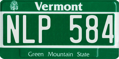 VT license plate NLP584
