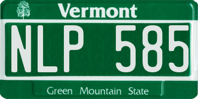 VT license plate NLP585