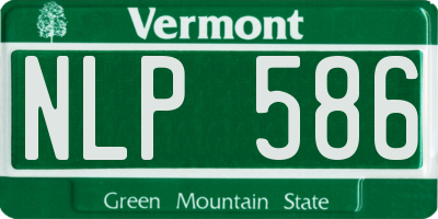 VT license plate NLP586
